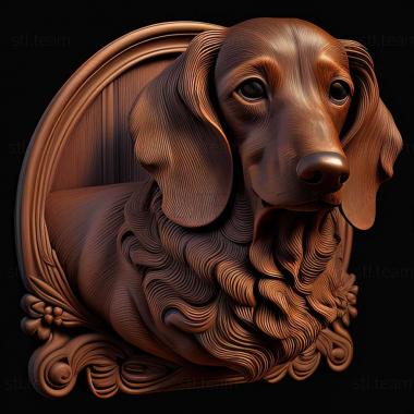 3D model dachshund (STL)